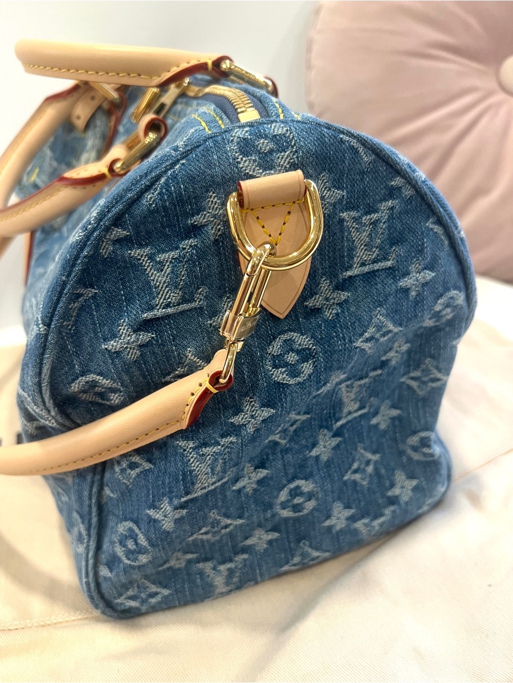 NEW🔥Louis Vuitton Denim Speedy Soft 30 - Picture 6 of 9